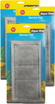 Aqua One (4c) Carbon & Wool Cartridge *** TRIPLE PACK ***