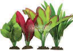 Aqua One (24242) Silk Plant Selection - 4 Pack