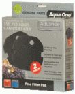 Aqua One (402s) Black Sponge Pad for Advance 550 / 750 - (2 pack)