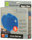 Aqua One (401s) Blue Sponge Pad for Advance 550 / 750 - (2 pack)